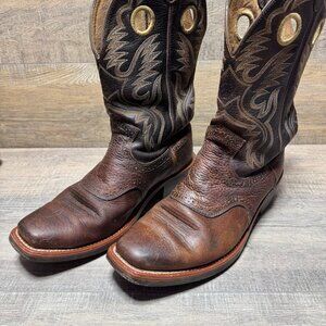 Ariat Roughstock Brown Leather Cowboy Boot Men's Size 12EE